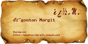 Ágoston Margit névjegykártya